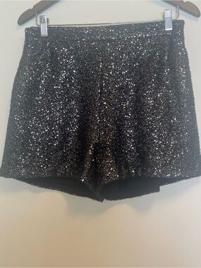 DECJUBA Black Sequin High Waist Women’s Shorts